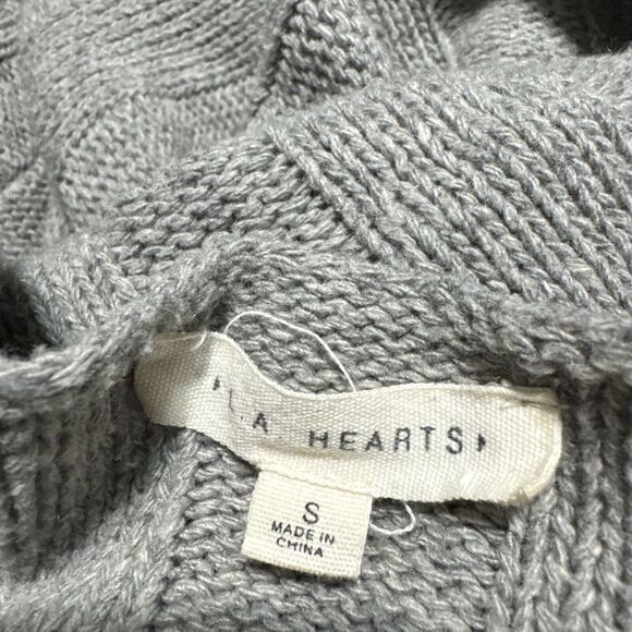 LA Hearts Gray long sleeve cropped knit sweater pullover Size Small - Picture 3 of 5